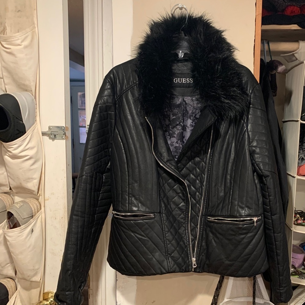 Guess Faux Leather Coat